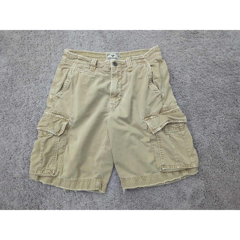 American Eagle Outfitters Cargo Shorts Mens 32 Beige 100% Cotton Twill